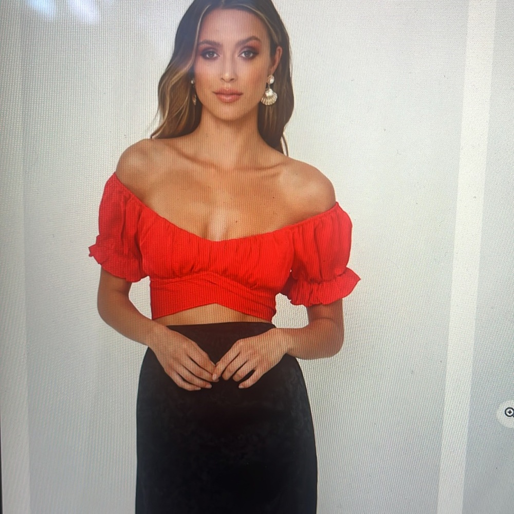 Hello Molly | Danced Until Four Crop Top Red | size XS